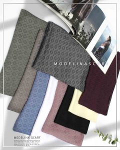 شال نخ ابریشم ژاکارد مدلینا M3 بهاره