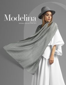 شال نخ ابریشم ژاکارد مدلینا M3