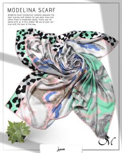 روسری نخی leopard مدلینا 1059 سبز