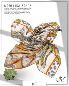 روسری نخی leopard مدلینا 1059 کرم