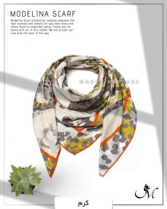 خرید روسری نخی leopard مدلینا 1059 کرم