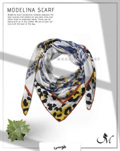 خرید روسری نخی leopard مدلینا 1059 طوسی