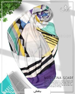 خرید روسری نخی کوبیسم مدلینا 1060 بنفش