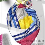روسری نخی کوبیسم مدلینا 1060 سرخابی