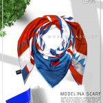 روسری نخی کوبیسم مدلینا 1060 قرمز