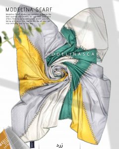 روسری ژاکارد مدلینا 925 زرد