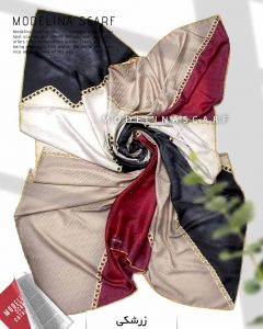 روسری ژاکارد مدلینا 925 زرشکی