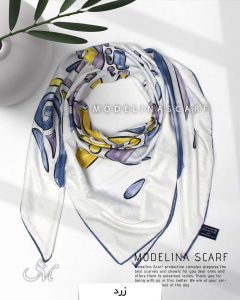 خرید روسری ژاکارد مدلینا زرد