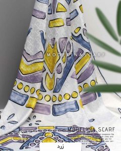 روسری ژاکارد مدلینا زرد