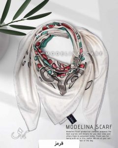 خرید روسری ژاکارد مدلینا قرمز