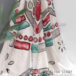 روسری ژاکارد مدلینا قرمز