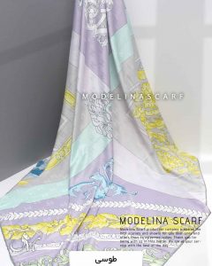 خرید روسری ژاکارد مدلینا 927 طوسی