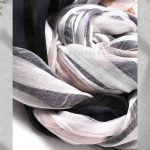 شال نخ ابریشم لمه دار مدلینا 1016 بهاره