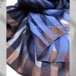 شال نخ ابریشم لمه دار مدلینا 1016 تابستانه