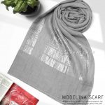 شال نخی شاین دار مدلینا 1018 طوسی روشن