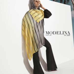 شال نخ ابریشم طیفی مدلینا 1019M2