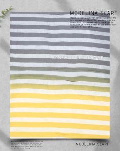 شال نخ ابریشم لمه دار مدلینا 1019M3 تابستانه