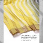 شال نخ ابریشم لمه دار مدلینا 1019M4 تابستانه