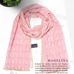 شال حریر ابریشم قطره مدلینا 1020M1 صورتی