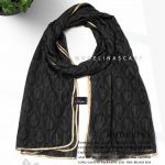 شال حریر ابریشم قطره مدلینا 1020M1 مشکی