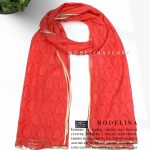 شال حریر ابریشم قطره مدلینا 1020M1 قرمز