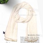 شال حریر ابریشم قطره مدلینا 1020M1 کرم