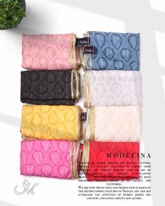 خرید شال حریر ابریشم قطره مدلینا 1020M1