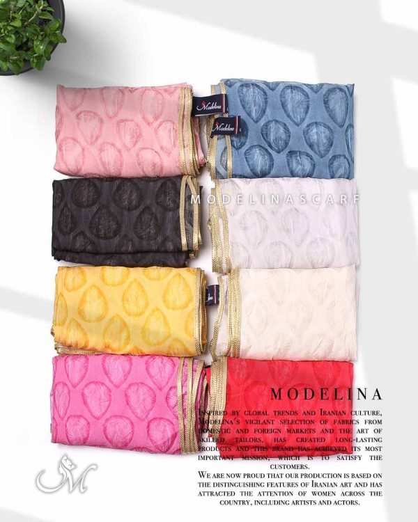 خرید شال حریر ابریشم قطره مدلینا 1020M1