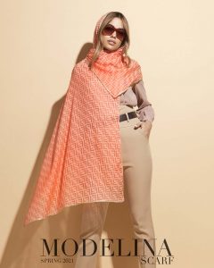شال حریر ابریشم فندی مدلینا 1020M2