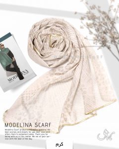 شال حریر ابریشم مدلینا 1020M4 کرم