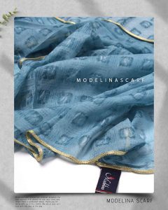 شال حریر ابریشم مربعی مدلینا 1020M5 بهاره
