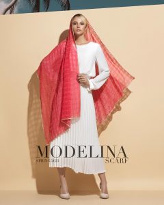 شال حریر ابریشم مربعی مدلینا 1020M5
