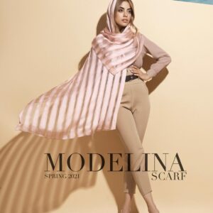 شال نخ ابریشم لمه دار مدلینا 1022