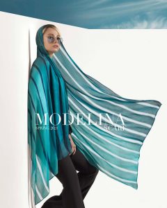 شال نخ ابریشم طیفی مدلینا 1023