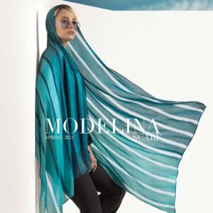 شال نخ ابریشم طیفی مدلینا 1023