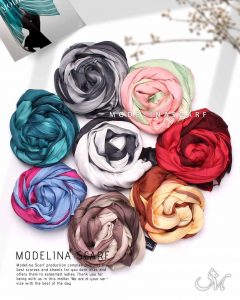 خرید شال نخ ابریشم طیفی مدلینا 1023