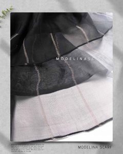 شال نخ ابریشم دولایه مدلینا 1026 بهاره