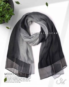 شال نخ ابریشم دولایه مدلینا 1026 شیک