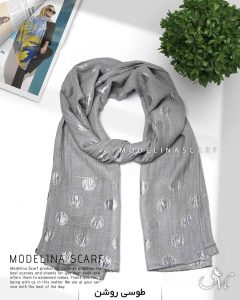 شال نخی شاین توپی مدلینا 1027 طوسی روشن