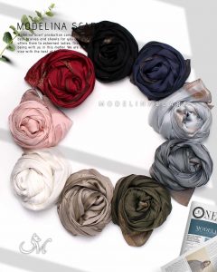 خرید شال نخ ابریشم لمه دار مدلینا 1028