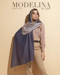 شال حریر ابریشم دولایه مدلینا 1029