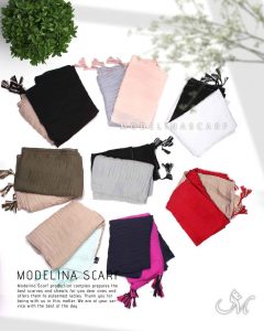 خرید شال پلیسه ۳تکه منگوله دار مدلینا 1030