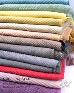 شال پلیسه منگوله دار مدلینا 1031 جذاب