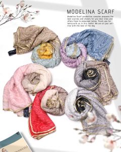 خرید شال حریر ابریشم طیفی مدلینا 1032M1