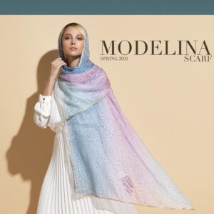 شال حریر ابریشم طیفی مدلینا 1032M1