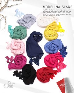 خرید شال نخی منگوله دار مدلینا 1041