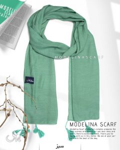 شال نخی منگوله دار مدلینا 1041 سبز