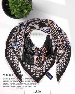 روسری ژاکارد ترنج مدلینا 928 مشکی