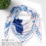 روسری ژاکارد ترنج مدلینا 928 آبی