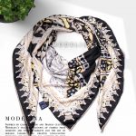 روسری ژاکارد ترنج مدلینا 928 طلایی